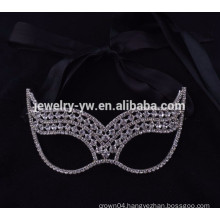 fashion metal silver plated crystal masquerade sex party masky